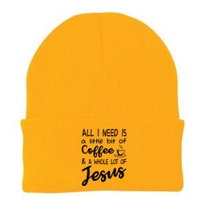 All I Need Is A Little Bit Of Coffee A Whole Lot Of Jesus 3597 Knit Cap Winter Beanie