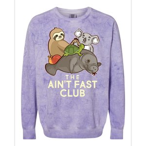 Ain't Fast Club Funny Animal Colorblast Crewneck Sweatshirt