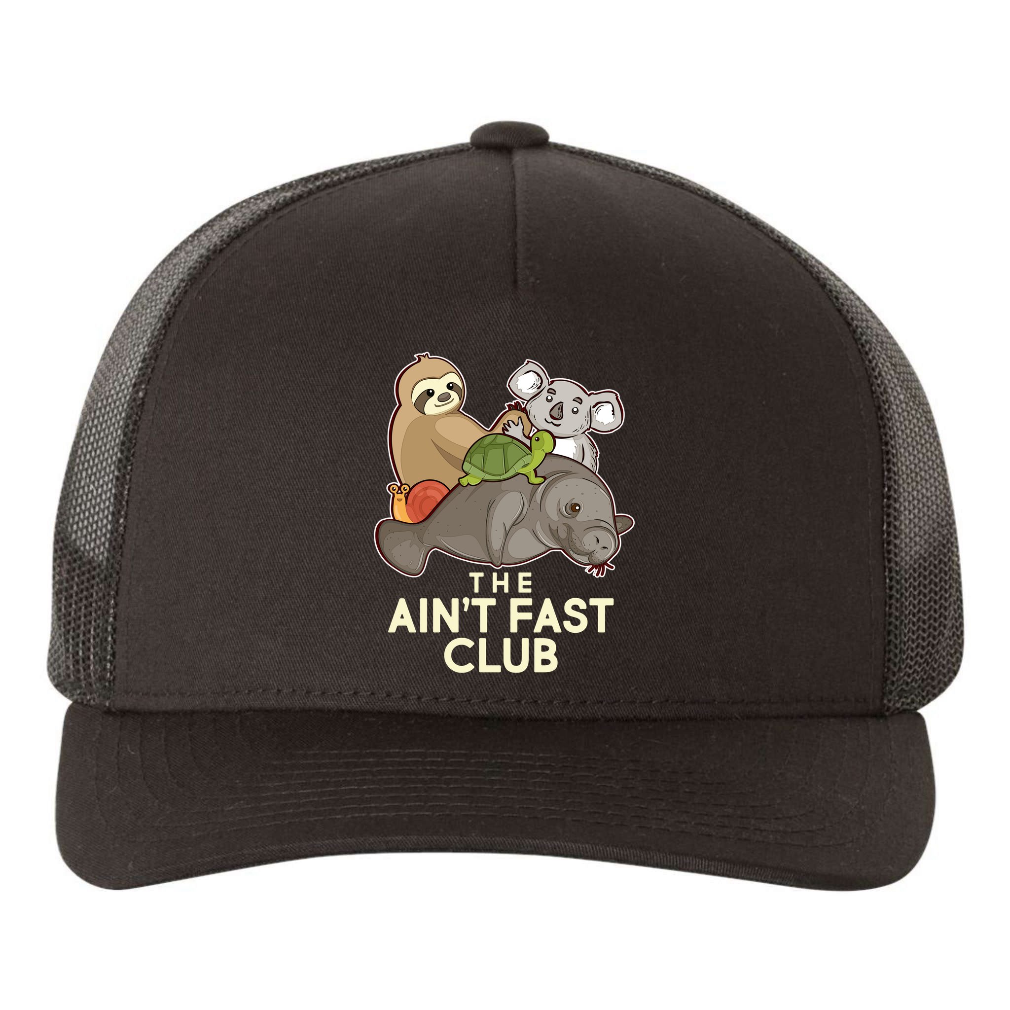 Ain't Fast Club Funny Animal Yupoong Adult 5-Panel Trucker Hat