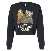 Ain't Fast Club Funny Animal Cropped Pullover Crew
