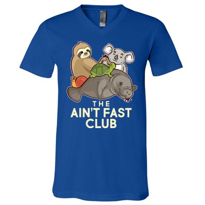 Ain't Fast Club Funny Animal V-Neck T-Shirt