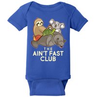 Ain't Fast Club Funny Animal Baby Bodysuit