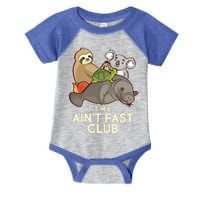 Ain't Fast Club Funny Animal Infant Baby Jersey Bodysuit