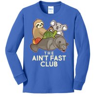 Ain't Fast Club Funny Animal Kids Long Sleeve Shirt