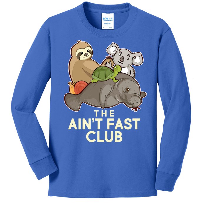 Ain't Fast Club Funny Animal Kids Long Sleeve Shirt