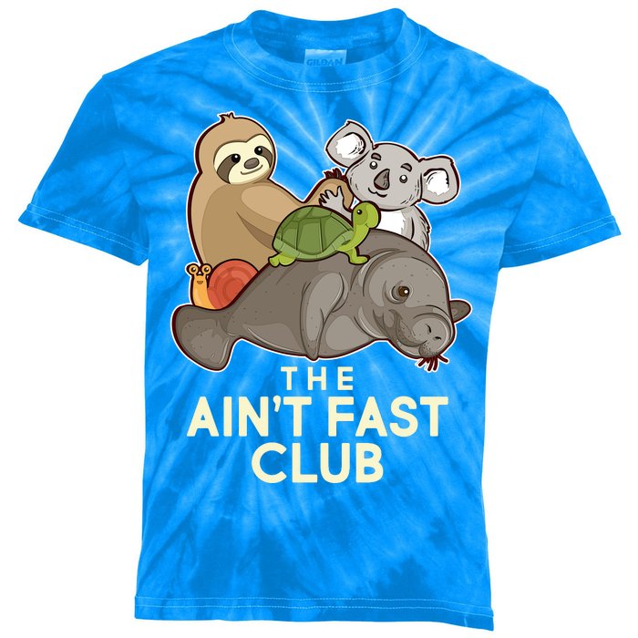 Ain't Fast Club Funny Animal Kids Tie-Dye T-Shirt