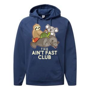 Ain't Fast Club Funny Animal Performance Fleece Hoodie