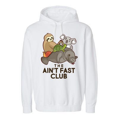 Ain't Fast Club Funny Animal Garment-Dyed Fleece Hoodie