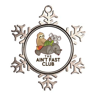 Ain't Fast Club Funny Animal Metallic Star Ornament