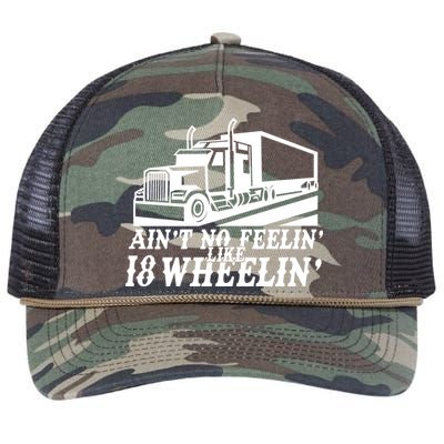 Ain't No Feelin' Like 18 Wheelin' Retro Rope Trucker Hat Cap