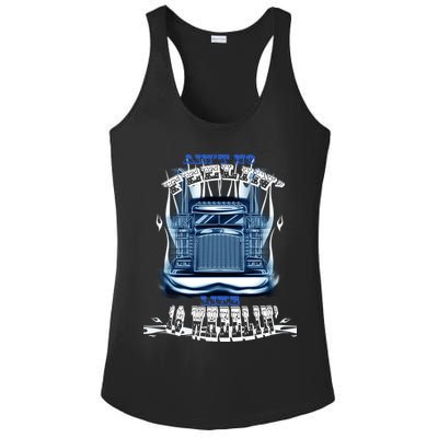 Ain't No Feeling Like 18 Wheeling Ladies PosiCharge Competitor Racerback Tank