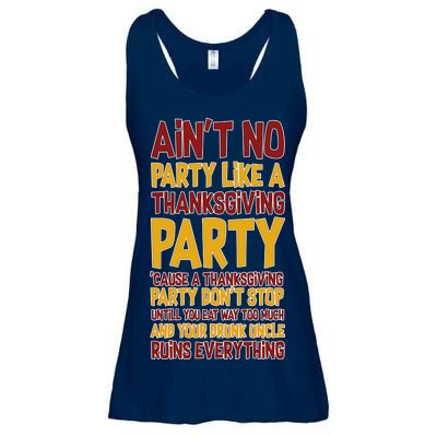 Ain't No Party Like A Thanksgiving Party Ladies Essential Flowy Tank