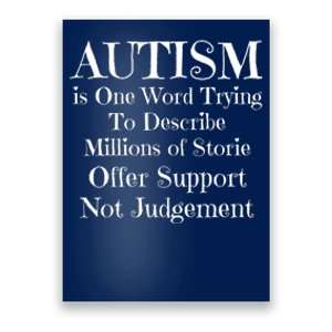 Autism Is One Word Trying To Describe Millions Of Stories Poster