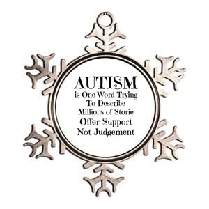 Autism Is One Word Trying To Describe Millions Of Stories Metallic Star Ornament