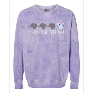 Autism It's Ok To Be Different Elephant Funny Elephant Colorblast Crewneck Sweatshirt