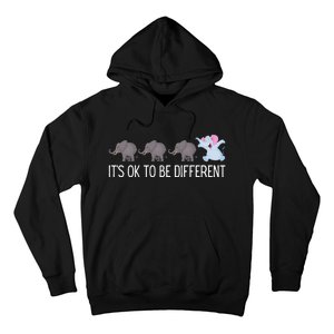 Autism It's Ok To Be Different Elephant Funny Elephant Hoodie