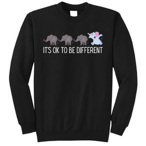 Autism It's Ok To Be Different Elephant Funny Elephant Sweatshirt