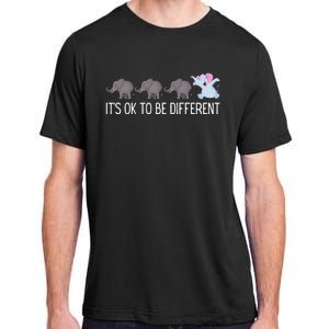 Autism It's Ok To Be Different Elephant Funny Elephant Adult ChromaSoft Performance T-Shirt