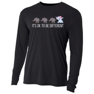 Autism It's Ok To Be Different Elephant Funny Elephant Cooling Performance Long Sleeve Crew