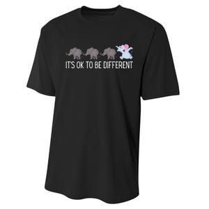 Autism It's Ok To Be Different Elephant Funny Elephant Performance Sprint T-Shirt