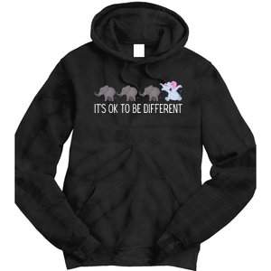 Autism It's Ok To Be Different Elephant Funny Elephant Tie Dye Hoodie