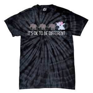 Autism It's Ok To Be Different Elephant Funny Elephant Tie-Dye T-Shirt