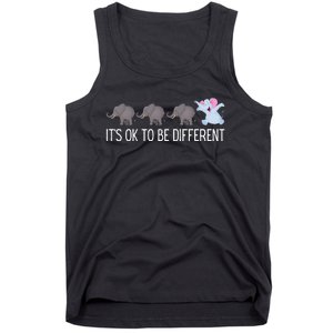 Autism It's Ok To Be Different Elephant Funny Elephant Tank Top