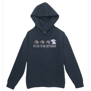 Autism It's Ok To Be Different Elephant Funny Elephant Urban Pullover Hoodie