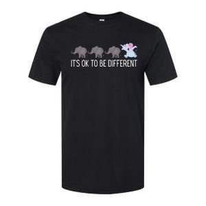 Autism It's Ok To Be Different Elephant Funny Elephant Softstyle CVC T-Shirt