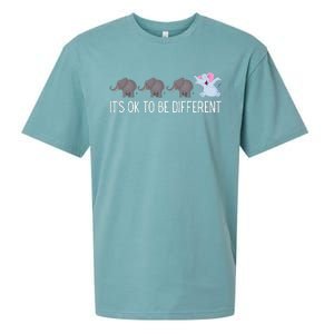 Autism It's Ok To Be Different Elephant Funny Elephant Sueded Cloud Jersey T-Shirt