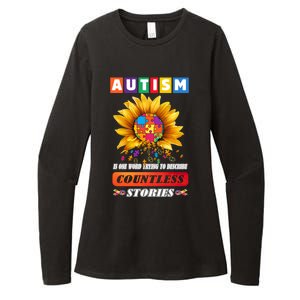 Autism Is One World Trying To Describe Millions Of Stories Funny Gift Womens CVC Long Sleeve Shirt