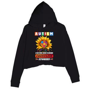 Autism Is One World Trying To Describe Millions Of Stories Funny Gift Crop Fleece Hoodie