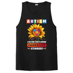 Autism Is One World Trying To Describe Millions Of Stories Funny Gift PosiCharge Competitor Tank