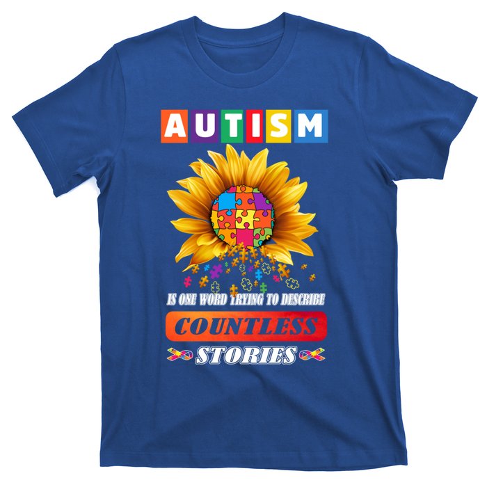 Autism Is One World Trying To Describe Millions Of Stories Funny Gift T-Shirt