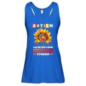 Autism Is One World Trying To Describe Millions Of Stories Funny Gift Ladies Essential Flowy Tank