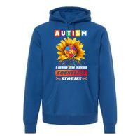 Autism Is One World Trying To Describe Millions Of Stories Funny Gift Premium Hoodie