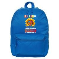 Autism Is One World Trying To Describe Millions Of Stories Funny Gift 16 in Basic Backpack