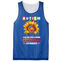 Autism Is One World Trying To Describe Millions Of Stories Funny Gift Mesh Reversible Basketball Jersey Tank