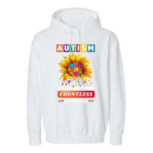 Autism Is One World Trying To Describe Millions Of Stories Funny Gift Garment-Dyed Fleece Hoodie