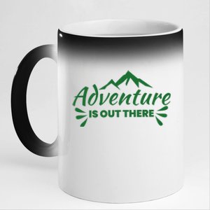 Adventure Is Out There Mountain Camping 11oz Black Color Changing Mug