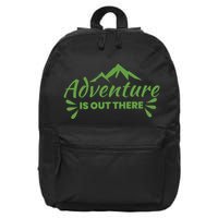 Adventure Is Out There Mountain Camping 16 in Basic Backpack