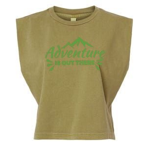 Adventure Is Out There Mountain Camping Garment-Dyed Women's Muscle Tee