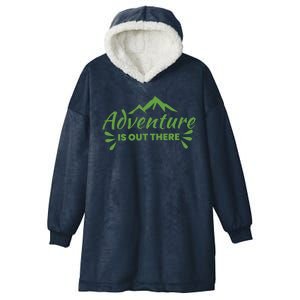 Adventure Is Out There Mountain Camping Hooded Wearable Blanket