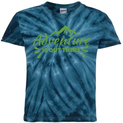 Adventure Is Out There Mountain Camping Kids Tie-Dye T-Shirt