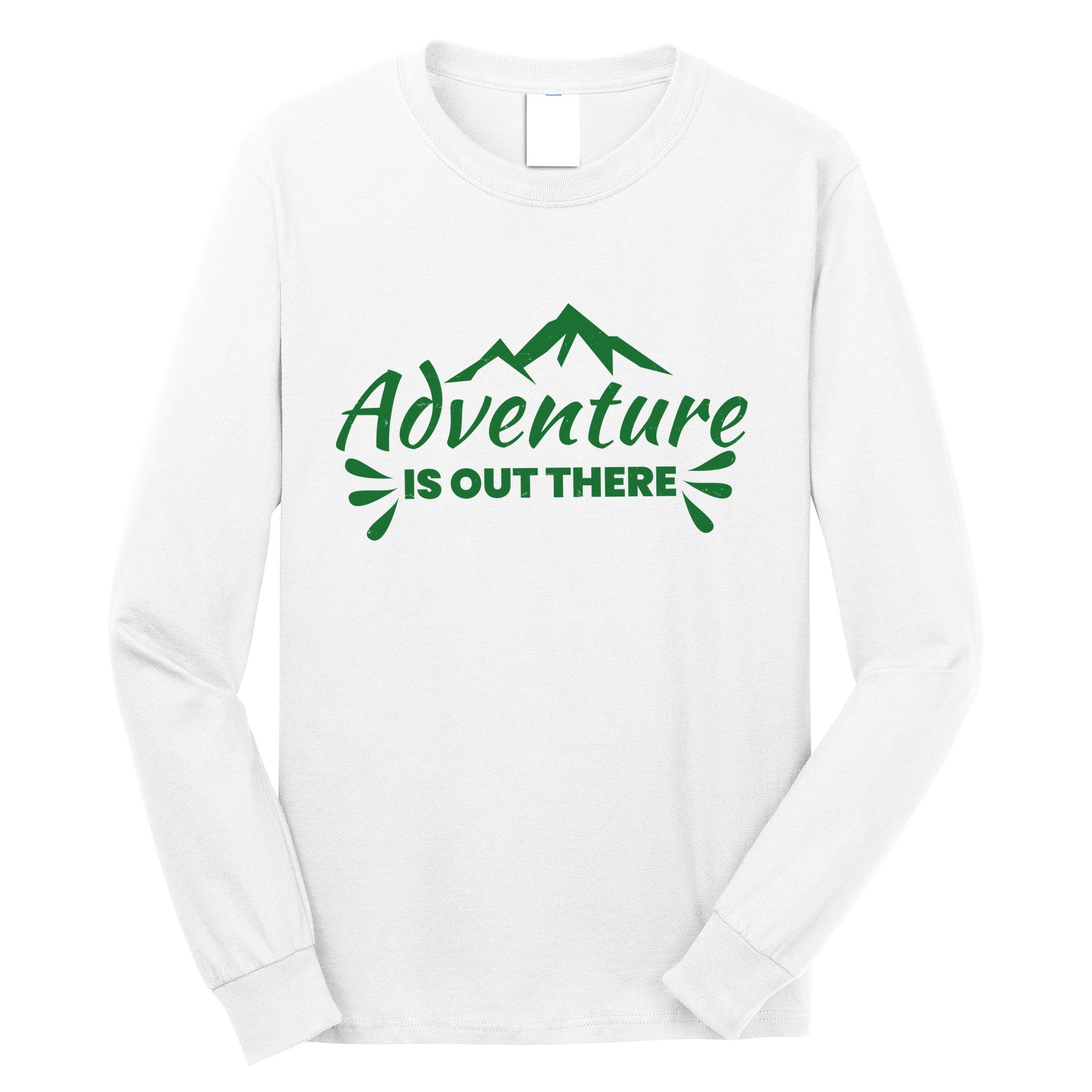 Adventure Is Out There Mountain Camping Long Sleeve Shirt