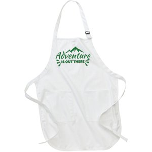 Adventure Is Out There Mountain Camping Full-Length Apron With Pockets