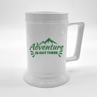 Adventure Is Out There Mountain Camping Beer Stein