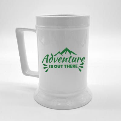 Adventure Is Out There Mountain Camping Beer Stein