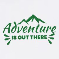 Adventure Is Out There Mountain Camping Button