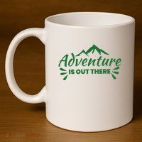 Adventure Is Out There Mountain Camping 11oz C Handle Ceramic Mug